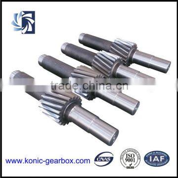 Steel factory price helical bevel gear crane shaft