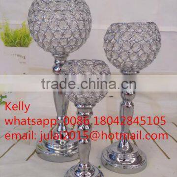 Wedding crystal small ball flower stand candle holder centerpiece for wedding decoration