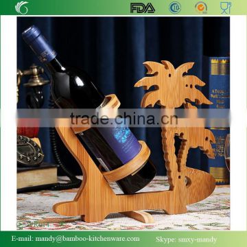 WR014 Bamboo Tabletop Hawaii Wine Rack and Bottle Holder