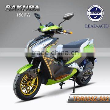 sport style 72v 1500w battery powered motor scooter with fast speed