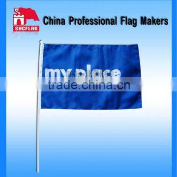 Custom Small Plastic Hand Held Flag,Stick Flag Pole