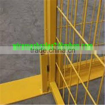 Yellow Powder coated Movable canada temporary fence panel