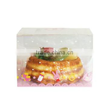 china supplier highly transparent pet cake box