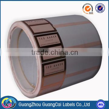 High quality rolling clothing self-adhesive label stickers