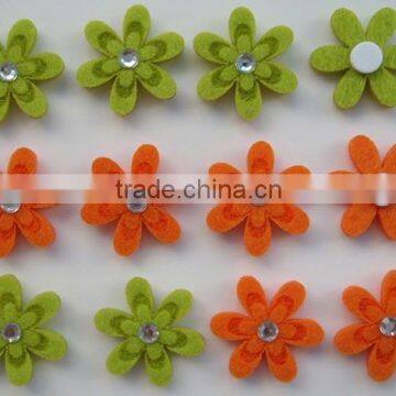 six petals craft felt flower with acrylic fridge magnet lovely sticker decoration