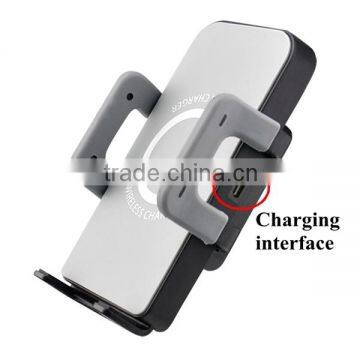 Dual Adjustable Qi Standard Windshield Car Cellphone Holder With Charger for 3.5-6 Inch Smart Phone photo-3