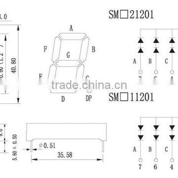 1.2" Singel Red Color 7 Segment LED Display photo-3