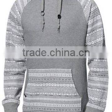 Fashion unisex sports printed cotton fleece hoody