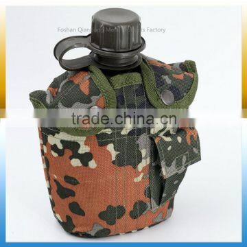 Traditional design of plastic water bottle plastic hunter water bottle with carry strap