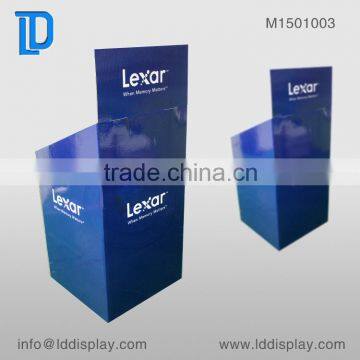 custom cardboard dum bin display & paper dum bin display stands