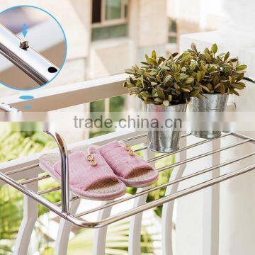 Outdoor stainless steel laundry hanger,adjustable cloth drying rack,wall mount rack