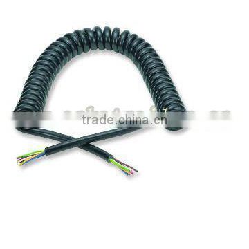 TPU 7 Pin Spiral Trailer Electrical Coils Without Plug