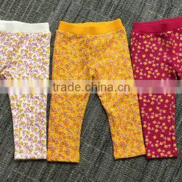 Wholesale custom children or kidns girl print thick polar fleece warm winter pants