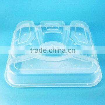 7 Divided Disposable Black Tray Lunch Box With Divider Plastic PP Microwave Safe Lunch Food Box photo-4