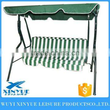 three seat garden steel tube wrought iron swing chair