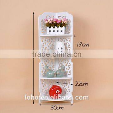 High Quality Home Furniture Cheap Plastic Carved Display Rack Wall Corner Interlock Shelf photo-4