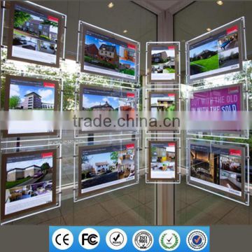 2016 real estate sign frames advertising window backlit led light pockets