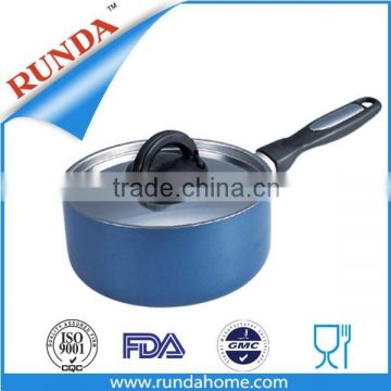 Aluminum non-stick milk pot with glass lid