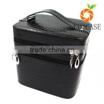 PU Factory Newest Top Quality Luggage Leather Cosmetic Travel Bag photo-3