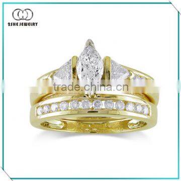 High Quality Fashion ladies yellow gold wedding bands