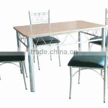 MDF top dining table and comfortable chairs