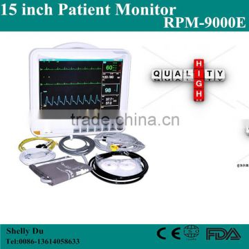 2016 Manufacture CE&ISO 15-inch Large Touch Screen multi-Parameter Patient Monitor ETCO2 Printer Thermal Recorde-RPM9000E-Shelly