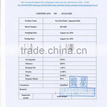 Tea Seed Pellets for Organic Fertilizer, Golf Courses, Farming, Etc.