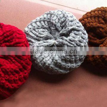 2014 wholesale stylish winter wool hat , Decorative Hats lady 100% wool winter cap