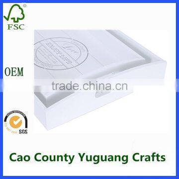 White Wooden Antique Serving Tray Carrying Tray With Handles photo-4