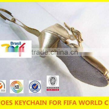 2014 brasil football world cup glitter shoe keychains