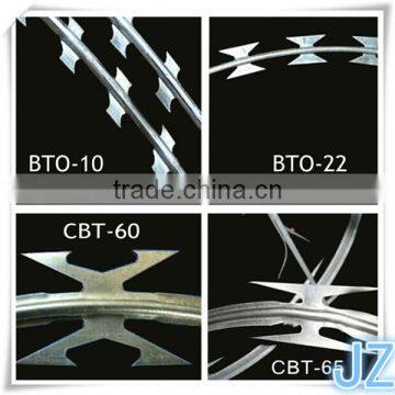 High price stainless steel concertina razor blade barbed wire for fence