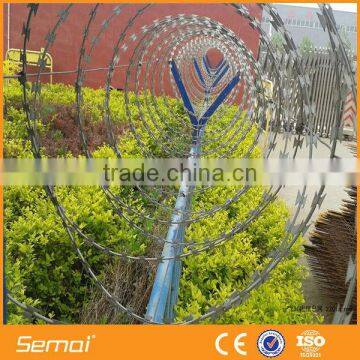 pvc coated razor barbed combat wire mesh fence