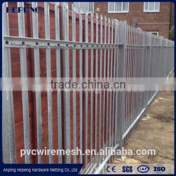 Electro galvanized palisade fence