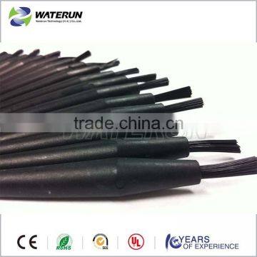 Industrial black antistatic cleaning plastic fiber brush with plastic handle