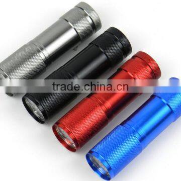 9 led flashlight cheap flashlight 3xAAA batteries aluminium flashlight