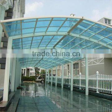 low cost good transparency prefabricated PVC car shed/canopy/carport