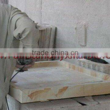 Natural Marble/Teakwood Marble Shower Tray,