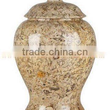 DECORATIVE FOSSIL MARBLE CREMATION URNS photo-4