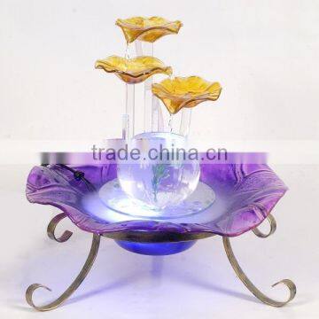 Cascading Glass Leaves Water Fountain for Tabletop photo-4