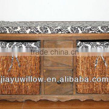 HOT Mocha-color europe import wood shoe stool living room furniture from china