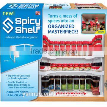 As Seen On TV 2017 Pharmacy shelves, Kitchen Storage bottle drying Rack plastic spice spicy shelf