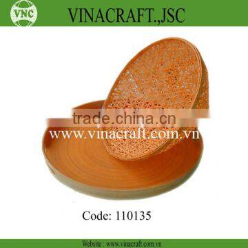 Bamboo tray with cover
