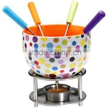 Amazon Hotsale Ceramic Bowl Melting Cheese Chocolate Multi-Purpose Fondue photo-4