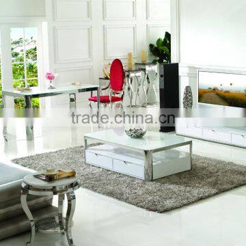 C365 Living Room Furniture Modern Glass Coffee Table Marble Coffee Table Mirrored Coffee Table photo-4