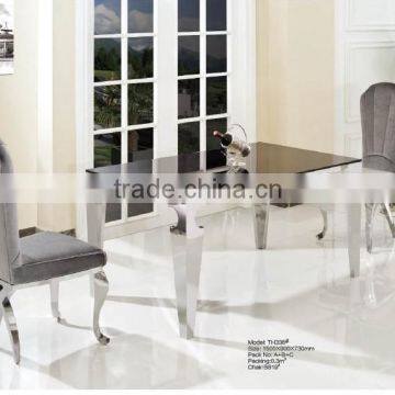 TH336 Wholesale Cheap Tempered Glass Dining Table