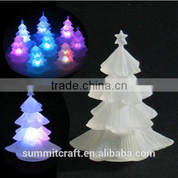 Christmas decoration wholesale frosted led tree shaped light