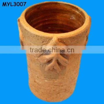 Clay flower planter shaped terracotta ice bucket