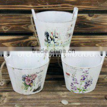 2014 hot selling Shabby chic wooden flower garden pot