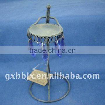 Blue pearl black wire people shape decorative candlestick crafts