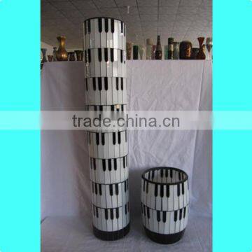 80CM Tall Piano Pattern Design Handmade Colored Mosaic Art Glass Decorative Items